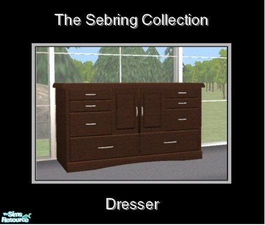 Sims 2 — Sebring Collection - Dresser MESH by Waverly — Top Notch. Tired of the way your old bedroom looks? Kick it up a