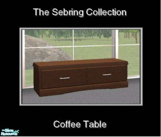 Sims 2 — Sebring Collection - Coffee Table MESH by Waverly — Top Notch. Tired of the way your old bedroom looks? Kick it