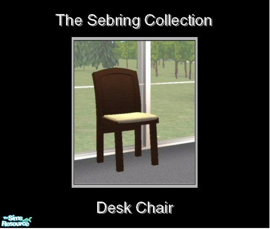 Sims 2 — Sebring Collection - Desk Chair MESH by Waverly — Top Notch. Tired of the way your old bedroom looks? Kick it up