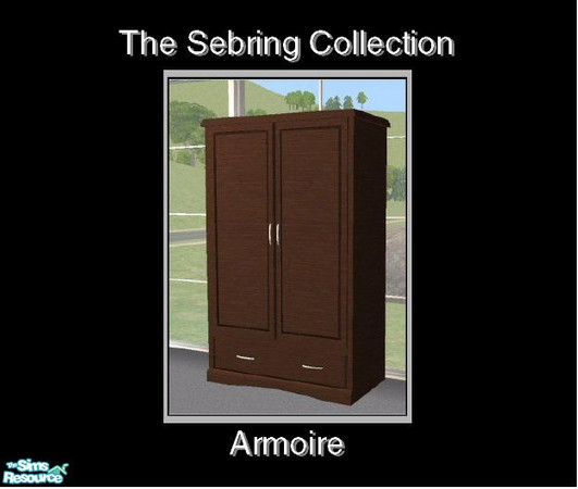 Sims 2 — Sebring Collection - Armoire MESH by Waverly — Top Notch. Tired of the way your old bedroom looks? Kick it up a