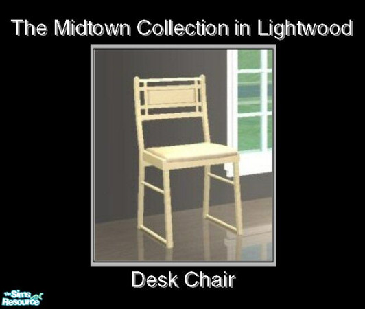 Sims 2 — Midtown in Lightwood - Desk Chair by Waverly — Style to Spare. A little bit of retro, a little bit of art deco,