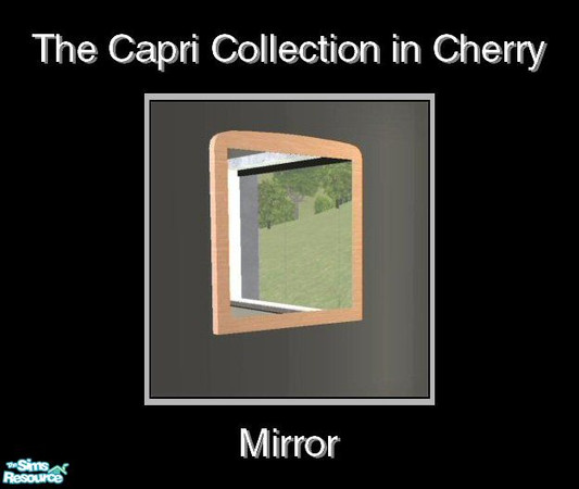 Sims 2 — Capri in Cherry - Mirror by Waverly — Sweet & Simple. The clean lines and subtle curves of the Capri