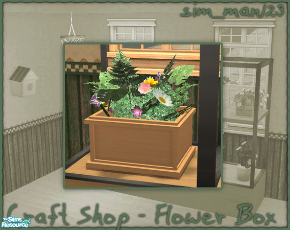 Sims 2 — Craft/Flower Shop - Flower Box by sim_man123 — New mixed flower box mesh. Part of my Craft/Flower Shop set.