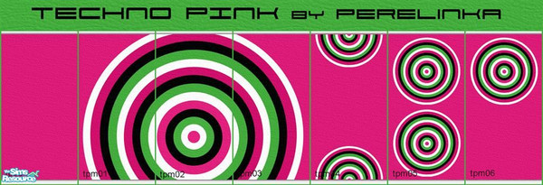 Sims 2 — Techno Pink by perelinka — Techno pink painted wall. The best for your teenagers. Part of Techno Theme.