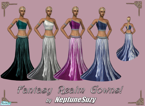 Sims 2 — NSC Fantasy Gowns Set4 by Neptunesuzy — Your Sims will love this set of Fantasy Gowns. Enjoy! ***Requires my