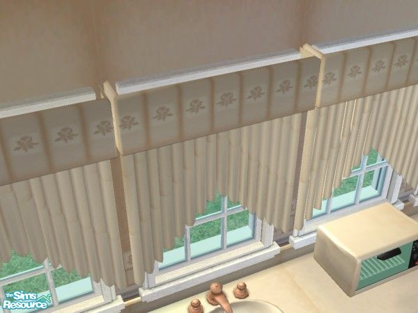 Sims 2 — Dusty Rose Kitchen  - Curtains by Cerulean Talon — Rich dusty rose coloring in these curtains add rich warmth to