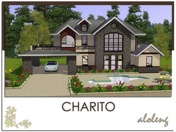 Sims 3 — Charito by aloleng — 2 bedroom, 1 toilet and bath, 1 car garage home with pool. Built with World Adventures,