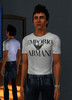 Sims 3 — Mens Armani Classic Logo  T-Shirt by DazzaMcCazza — An Armani t-shirt with the Armani Logo on the front. Plain