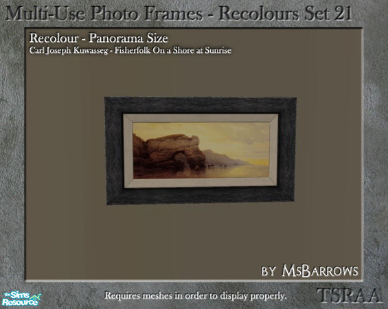 Sims 2 — MU Rec 21 - Pano - Fisherfolk on a Shore by MsBarrows — Panorama sized recolour, Fisherfolk on a Shore at