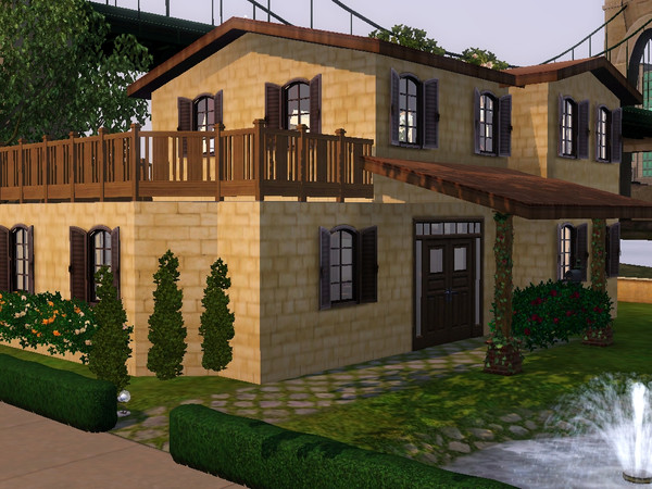 Sims 3 — Spanish style by Summerdream — Small house, but very lovely. One bedroom, one bathroom.