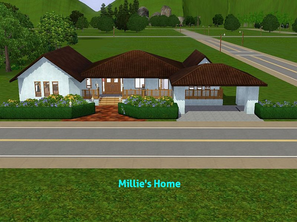 Sims 3 — Millie's Home by DO5NBR — Modern and comfortable home with 3 bedrooms, 2 bathrooms and a little bureau.