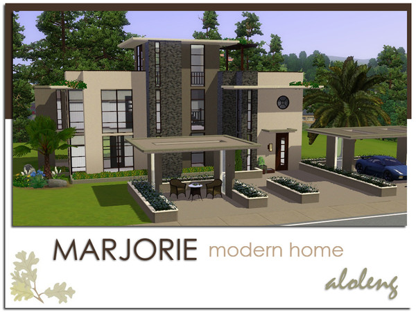 Sims 3 — Marjorie by aloleng — 3 bedroom, 2 toilet and bath, 1 car garage home. Built with World Adventures, Ambitions,