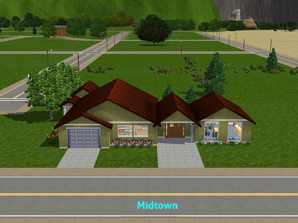 Sims 3 — Midtown by DO5NBR — Pretty home with 3 bedrooms, 2 bathrooms, a nice terrace and a garage.