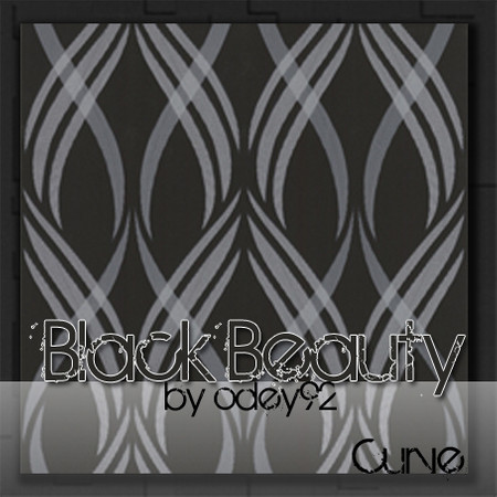 Sims 3 — Beloved Black Curve by Odey92 — A beautiful black pattern. Part of the 'Beloved Black' collection.