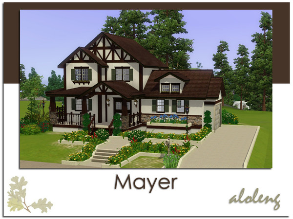 Sims 3 — Mayer by aloleng — 2 bedroom, 1 toilet and bath, 1 car garage home. Built with World Adventures, Ambitions, High