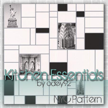 Sims 3 — NYC Pattern by Odey92 — A simple yet effective white tile pattern. Part of the 'Kitchen Essentials' set.