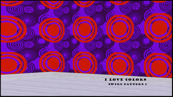 The Sims Resource | I LOVE COLORS SWIRL PATTERN 1