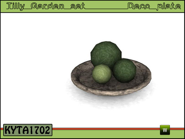 Sims 3 — Tilly deco plate  by Kyta1702 — Mesh by Kyta1702 @ TSR - more creations @ simline-design.com