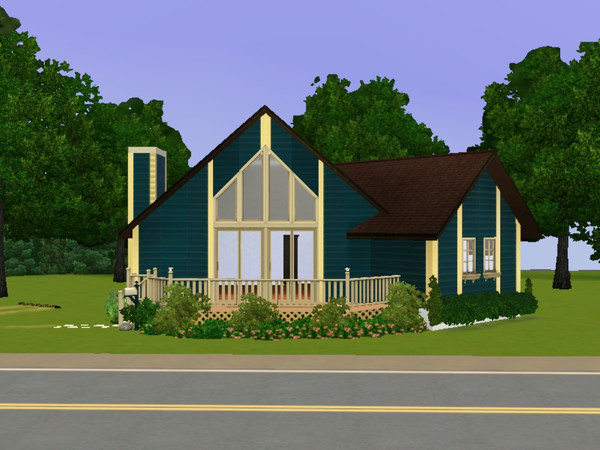 Sims 3 — Country Starter by JeziBomb — Has 1 bedroom, 1 bath, laundry room, and spacious kitchen.