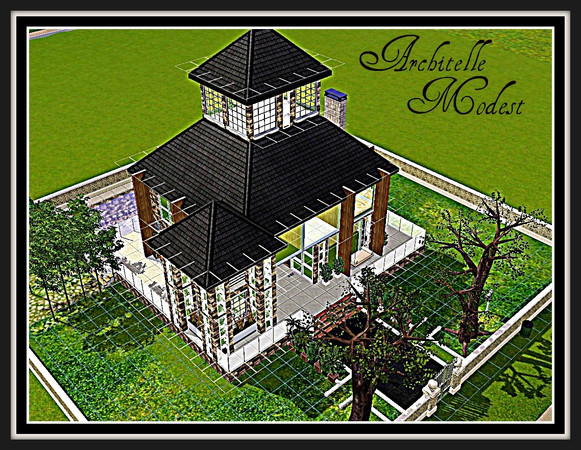 Sims 3 — ~Architelle Modest~ by Bugab00 — With the frost of winter comes the design of Architelle Modest, a two story