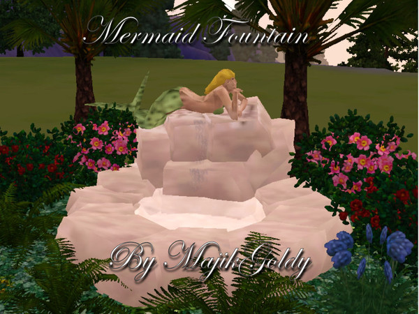 Sims 3 — MajikGoldys Mermaid Fountain by MajikGoldy — MajikGoldys Mermaid Fountain Come see us at Dragoncats 3D Fantasies