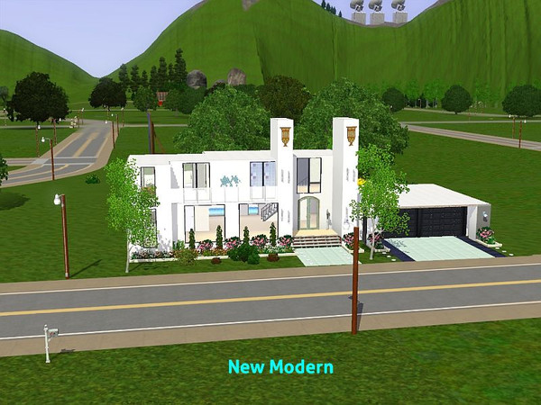 Sims 3 — New Modern by DO5NBR — Modern home with 2 bedrooms, 2 bathroom, embedded (is that the right word?) swimmingpool