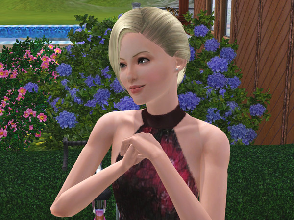 Sims 3 — Charlize Theron by Tyty30 — By Tyty VeryImportantSims Wear EA VIP et EA store : Robe Rose du