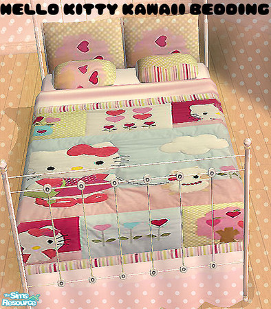Sims 2 — Little Gift-Hello Kitty Kawaii Set - Hellokittypink by kawaiiruki — Hello kitty bedding from Set