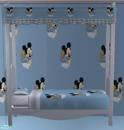 Sims 2 — Mickey Mouse Baby Single Bed by ale0508 — 