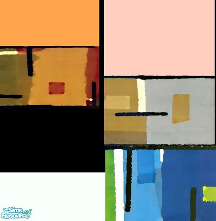 Sims 2 — Psycho! Abstracts by notlikecrazii — My first time making anything for the Sims 2. Hope you like them. :)