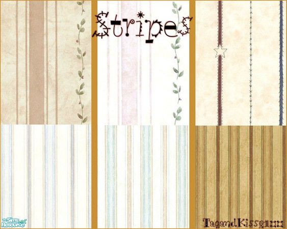Sims 2 — Low Cost Stripes by tagandkiss8100 — Needing Some Wallpaper and Cant Afford it? Try These Stripes only $1 Per