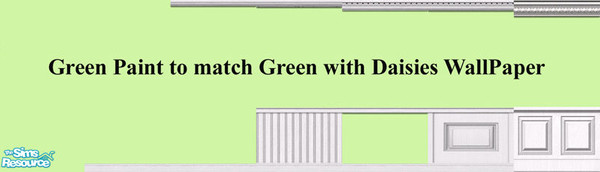 Sims 2 — Green Paint with White Trim by merdj — A lively green paint to cheer up even the gloomiest Sim. This set
