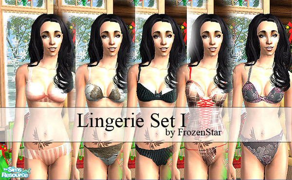 Sims 2 — Lingerie Set 1 by FrozenStarRo — My first set of undies =) hope you like it
