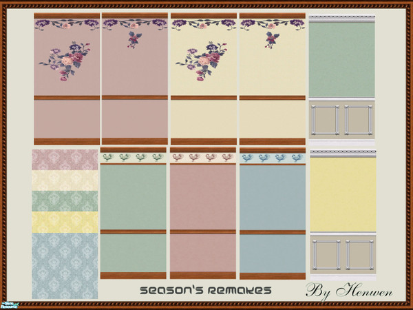 Sims 2 — Season's Wall And Floor Remakes by Henwen — I played Season's a little and had to improve on the walls. These