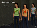 Sims 3 — Graphic Tees - Series 1 by goofgirl95 — Three different shirts, original designs by Goofgirl95.