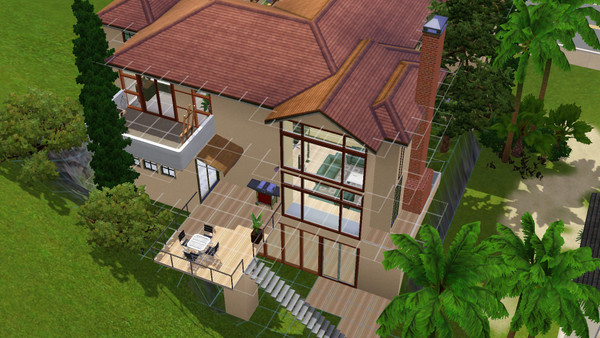 Sims 3 — 14 sim Lane by oceanlab123 — This modern style family home offers a delightful use of space. Everything from the