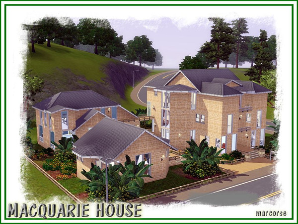 Sims 3 — Macquarie House by marcorse — Macquarie House is primarily aimed at an upwardly mobile demographic; Sims who