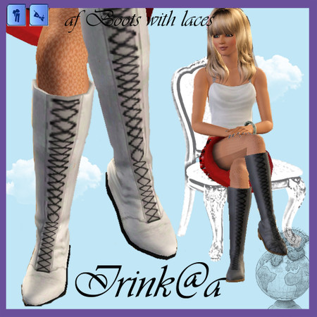 Sims 3 — af Boots with laces by Irishkakic — af Boots with laces by Irink@a