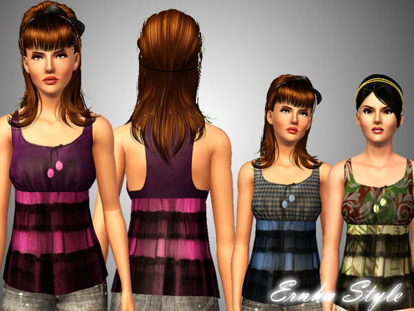 Sims 3 — Miss Top by ernhn — Miss Top 2 recolorable palettes . Hope you like :*