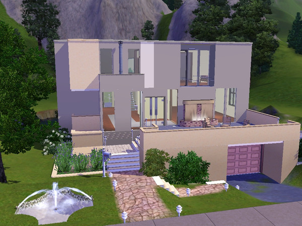 Sims 3 — The Illusionist by ironrose — Who says you have to build bigger to get bigger? This modern style home with its