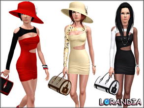 Sims 3 — Fashion dress by LorandiaSims3 — Dress for your sims 3 females. 2 recolorable areas, 3 color variations in the