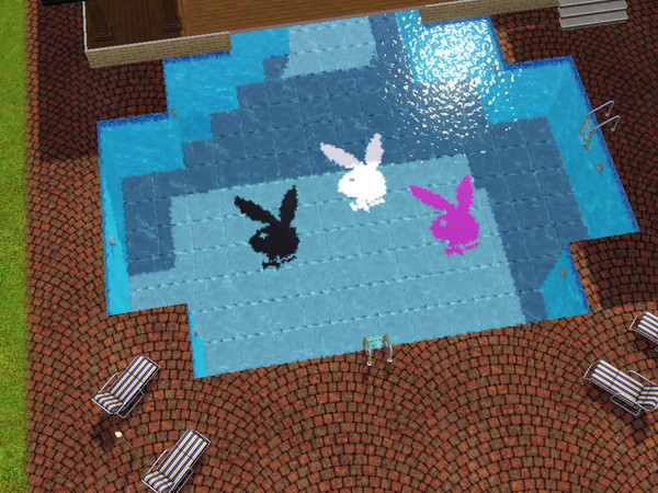 Sims 3 — Playboy Bunny Pool Mosaic by clutch3547 — Playboy Bunny Pool Mosaic By:Clutch3547