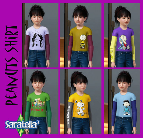 Sims 3 — peanuts by saratella — Lovely Peanuts Shirt