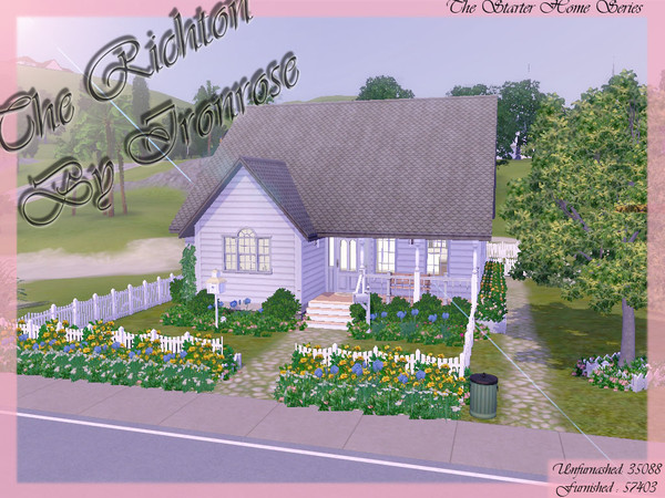 Sims 3 — The Richton by ironrose — This home features an open floor plan layout for the living area. The front and rear