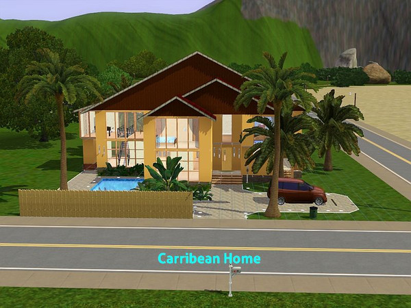 Sims 3 — Carribean Home by DO5NBR — Comfortable and cozy home for the big family with 4 bedrooms, 2 1/2 bathrooms, 2