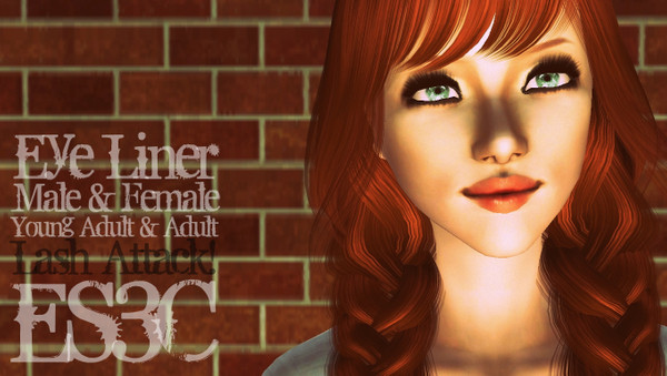 Sims 3 — Lash Attack! - Evie by ES3C — Young Adult &amp;amp; Adult | Male &amp;amp; Female | Eye Liner