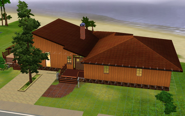 Sims 3 — Vacation - Rest House by kikomachi — Dimension: 40 x 40; Bedrooms - 3; Bathroom - 2