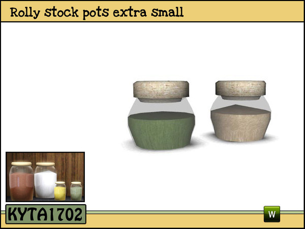 Sims 3 — Rolly stock pots extra small  by Kyta1702 — Mesh by Kyta1702 @ TSR - more creations @ simline-design.com