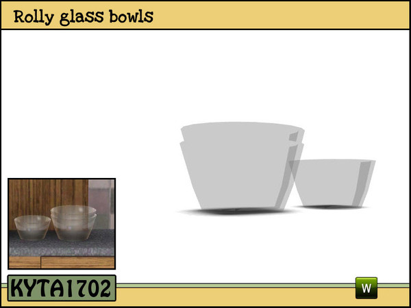 Sims 3 — Rolly glass bowls  by Kyta1702 — Mesh by Kyta1702 @ TSR - more creations @ simline-design.com