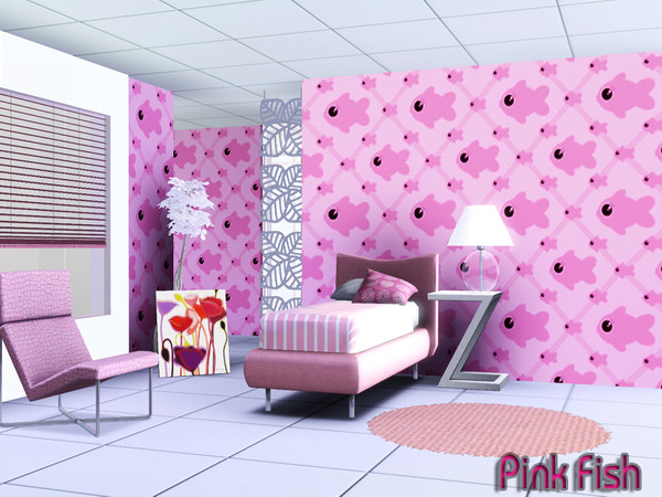 Sims 3 — Pink Fish by TSR Archive — By Pralinesims-Under Theme